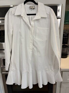 Tuckernuck White Cotton Poplin Callahan Shirt Dress